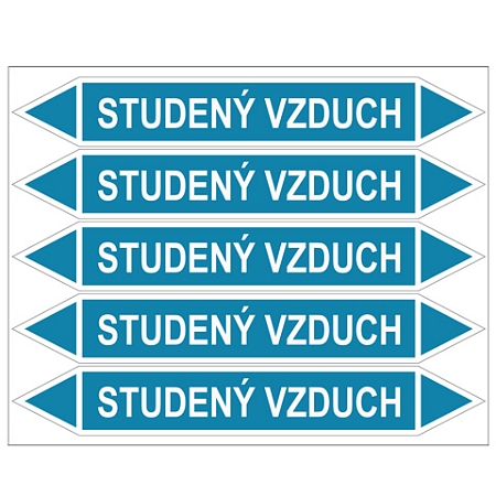 Značení potrubí, studený vzduch